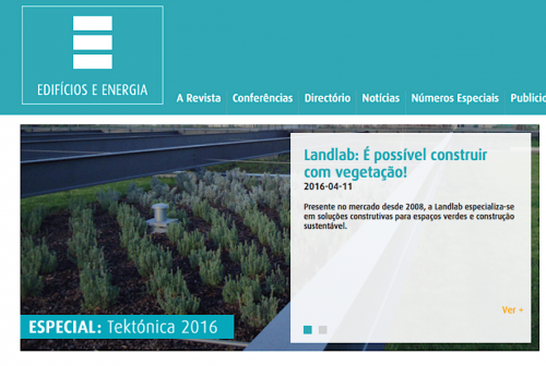 Landlab na Revista "Edifícios e Energia" - Edição especial: Tektónica 2016